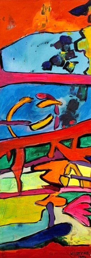 Acryl schilderij, Maya Wildevuur, Abstract II, 2004